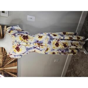 Figueroa & Flower Midi Dress with Button Detail